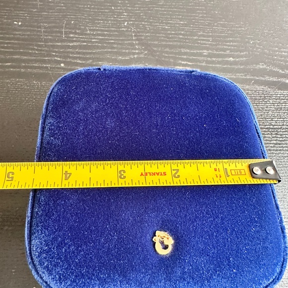 Spartina Navy Blue Velvet Jewelry Travel Case - Picture 8 of 12